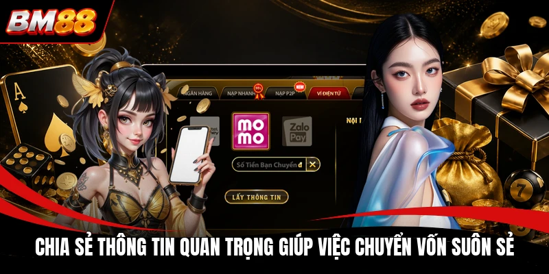 Chia sẻ thông tin quan trọng giúp việc chuyển vốn suôn sẻ tại BM88